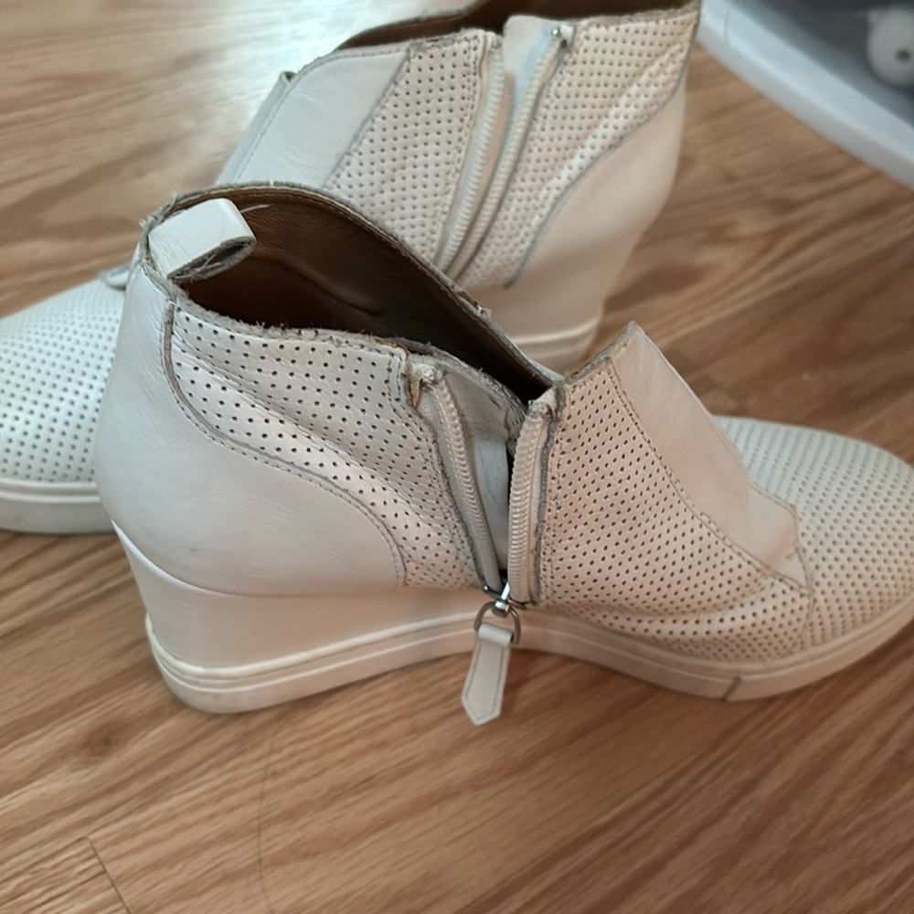 Paola wedge leather sneakers